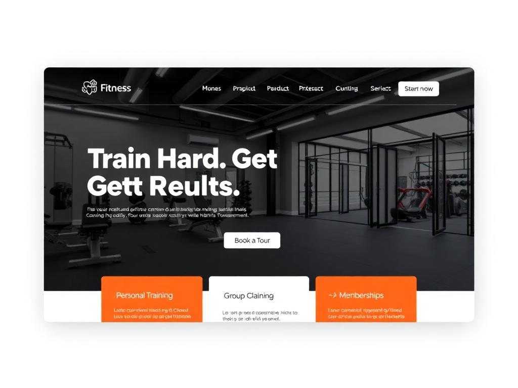 Gym & Fitness website homepage example
